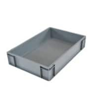 EXPORTA Stacking Container Euro 28.5 L Grey Polypropylene 60 x 40 x 12 cm Pack of 5