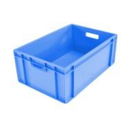 EXPORTA Stacking Container with 2 Open Handles Euro 41.9 L Blue Polypropylene 60 x 40 x 23 cm Pack of 5