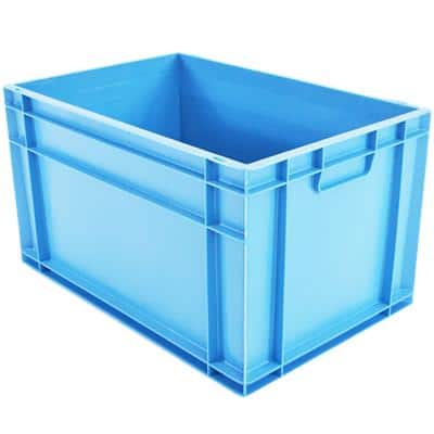 EXPORTA Stacking Container Euro 63.4 L Blue Polypropylene 60 x 40 x 34 cm Pack of 5