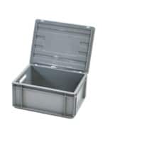 EXPORTA Stacking Container Euro 15 L Grey Polypropylene 40 x 30 x 17.5 cm Pack of 5