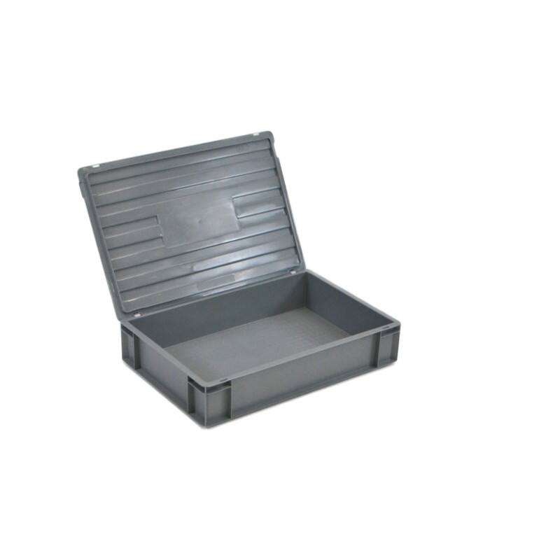 EXPORTA PP (Polypropylene) Stacking Container 21.1 L Grey 60 x 40 x 12 cm Pack of 5