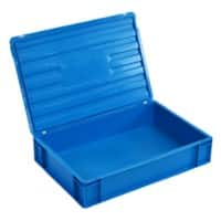 EXPORTA Stacking Container Euro 28.5 L Blue Polypropylene 60 x 40 x 12 cm Pack of 5