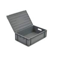 EXPORTA Stacking Container Euro 32 L Grey Polypropylene 60 x 40 x 17.5 cm Pack of 5
