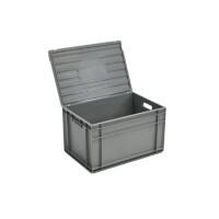 EXPORTA Stacking Container Euro 63.4 L Grey Polypropylene 60 x 40 x 34 cm Pack of 5