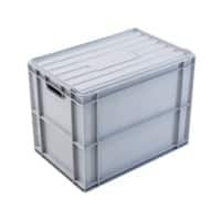 EXPORTA Stacking Container Euro 85 L Grey Polypropylene 60 x 40 x 45 cm Pack of 5