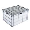EXPORTA Stacking Container with Lid Euro 170 L Grey Polypropylene 80 x 60 x 45 cm Pack of 5