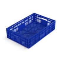 EXPORTA Crate Euro 28 L Blue Polypropylene 60 x 40 x 15 cm Pack of 5