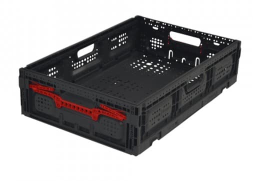 EXPORTA PP (Polypropylene) Crate 31 L Grey, Red 60 x 40 x 15 cm Pack of 5