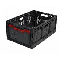 EXPORTA Foldable F-Crate 55 L Grey, Red Polypropylene 60 x 40 x 25.9 cm Pack of 5