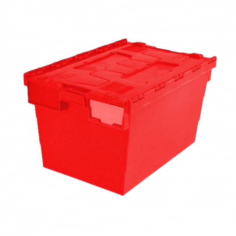 EXPORTA PP (Polypropylene) Storage Box 60 L Red 60 x 40 x 34 cm Pack of 5