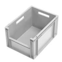 EXPORTA Stacking Container Euro Grey Polypropylene 40 x 30 x 24 cm Pack of 5