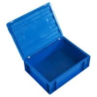 EXPORTA Stacking Container Euro Blue Polypropylene 30 x 40 cm Pack of 5