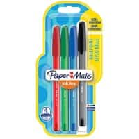 Papermate InkJoy 100 Ballpoint Pen Assorted Medium 1 mm Non Refillable Pack of 4