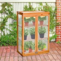 OutSunny Garden Greenhouse Outdoors Waterproof Wood 470 mm x 760 mm x 1100 mm