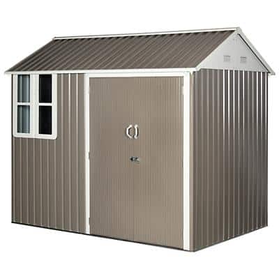 Outsunny Garden Shed Storage Outdoors Water proof Grey, White 1710 mm x 2590 mm x 2230 mm