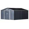 Outsunny Garden Shed Storage Outdoors Water proof Deep Grey 3820 mm x 3400 mm x 2000 mm