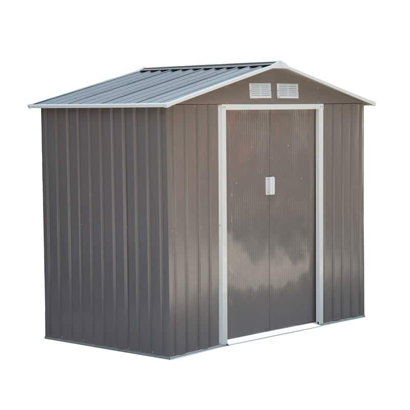 OutSunny Garden Shed 1.27 x 2.13 x 1.85 m Grey