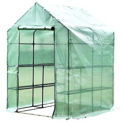 Outsunny Greenhouse Outdoors Waterproof Green 1430 mm x 1430 mm x 1950 mm