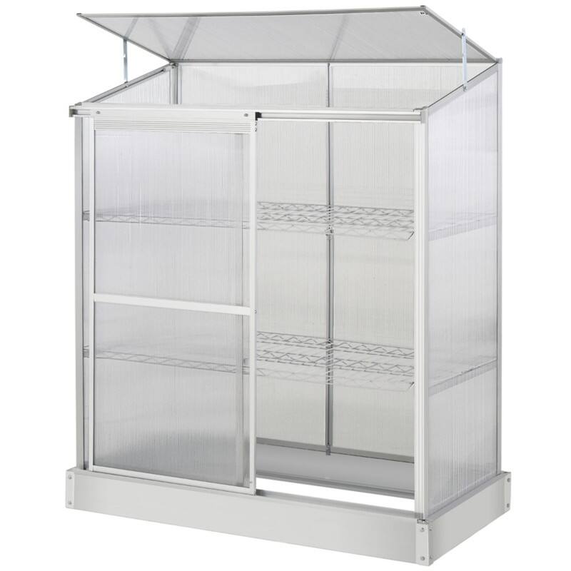 OutSunny Greenhouse 0.58 x 1.295 x 1.405 m Silver