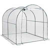 OutSunny Greenhouse 2 x 2.5 x 2 m PVC (Polyvinyl Chloride), Steel White