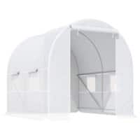 OutSunny Greenhouse Outdoors Waterproof White 2000 mm x 2500 mm x 2000 mm
