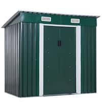 Outsunny Metal Garden Shed Outdoors Water proof Deep Green 1320 mm x 2020 mm x 1800 mm