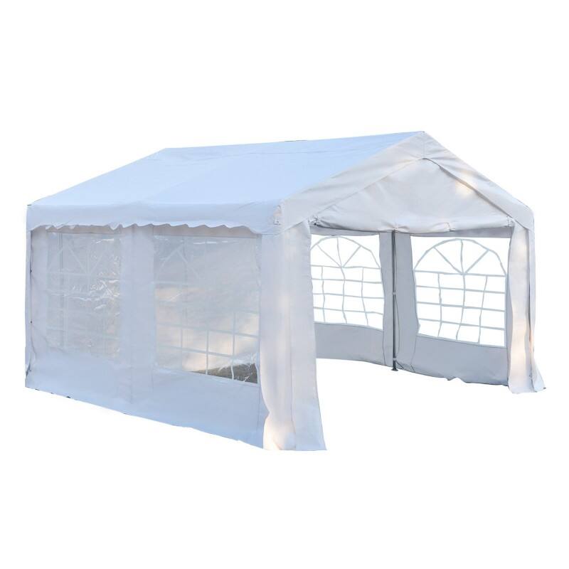 OutSunny Party Gazebo 4 x 4 x 2.8 m White