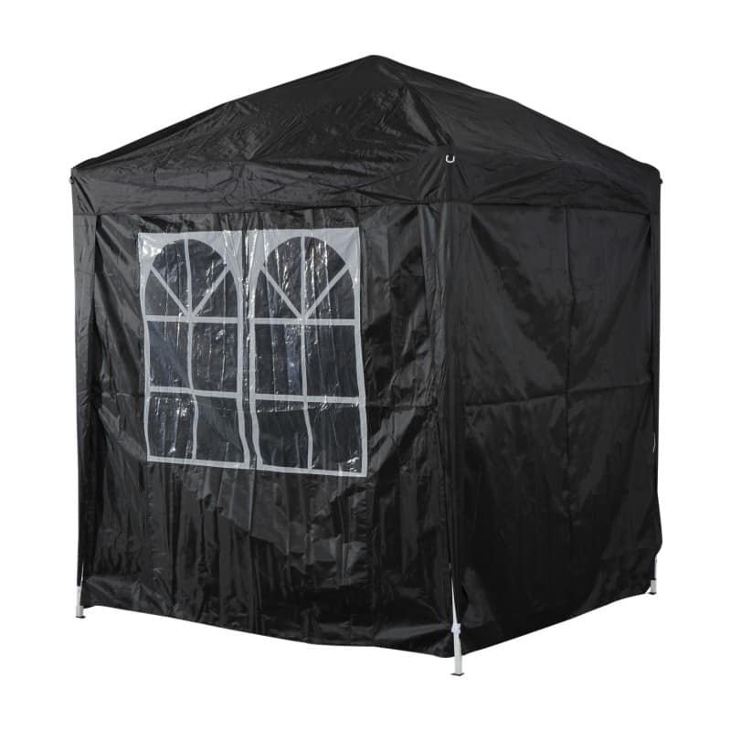 OutSunny Gazebo 2 x 2 x 2.45 m Black