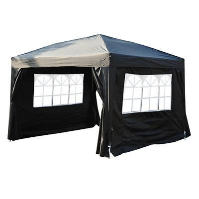Outsunny Pop Up Gazebo Outdoors Water proof Black 3000 mm x 3000 mm x 2550 mm