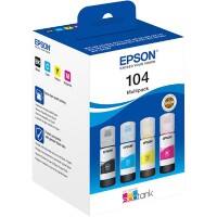 Epson 104 Original Ink Bottle C13T00P640 Black, Cyan, Magenta, Yellow Pack of 4