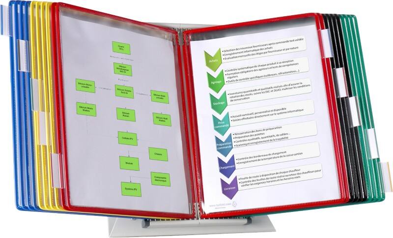 Djois Tarifold Display Panel System 20 Panels A4 Metal Assorted