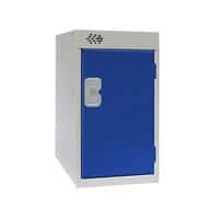 Link51 Locker with Lockable 1 Door Steel 300 x 450 x 511mm Grey & Blue Standard Deadlock
