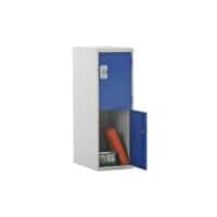 LINK51 Standard Deadlock Steel Locker 2 Doors Key lock 300 x 450 x 896 mm Blue, Grey