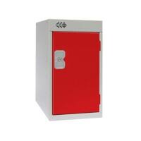 LINK51 Standard Deadlock Steel Locker 1 Doors Key lock 300 x 450 x 511 mm Grey, Red