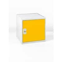 LINK51 Standard Deadlock Steel Locker 1 Doors Key lock 450 x 450 x 450 mm Grey, Yellow