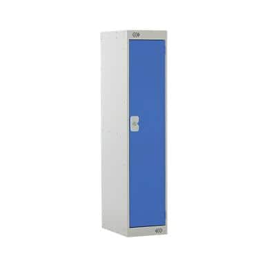 Link51 Locker with Lockable 1 Door Steel 300 x 450 x 1382mm Grey & Blue Standard Deadlock