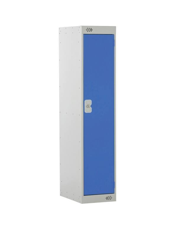 LINK51 Standard Deadlock Steel Locker 1 Doors Key lock 300 x 300 x 1,382 mm Blue, Grey