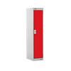 Link51 Locker with Lockable 1 Door Steel 300 x 300 x 1382mm Grey & Red Standard Deadlock