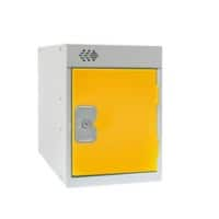 LINK51 Standard Deadlock Steel Locker 1 Doors Key lock 300 x 300 x 372 mm Grey, Yellow