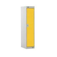 LINK51 Standard Deadlock Steel Locker 1 Door Key lock 300 x 300 x 1,382 mm Grey, Yellow