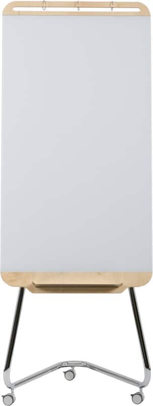 ARCHYI. Douro Mobile Easel Floor Standing Chrome, Glass, Wood White