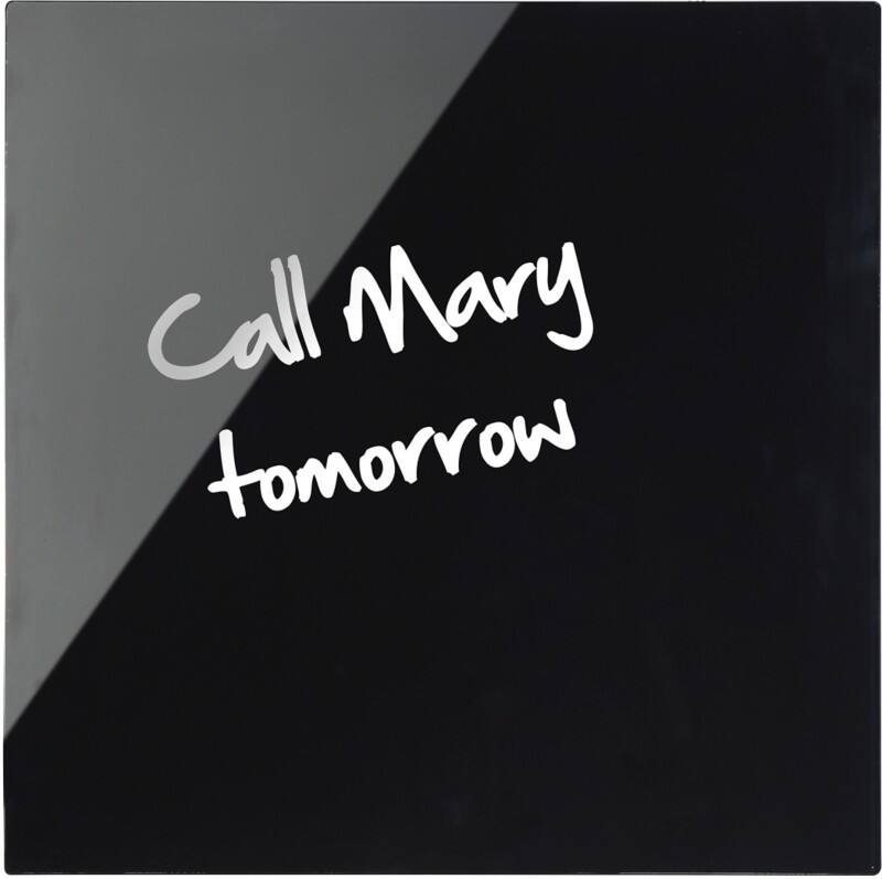 Bi-Office Glassboard Magnetic 48 (W) x 48 (H) cm Black