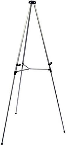 Bi-Office Easel Freestanding 86 (W) x 165 (H) cm Silver
