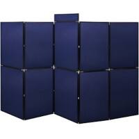 Bi-Office Exhibition System Display Board Floor Standing 10 Panels Felt 3,000 (W) x 1,800 (H) mm Blue