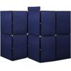 Bi-Office Exhibition System Display Board Floor Standing 10 Panels Felt 1,200 (W) x 800 (H) mm Blue