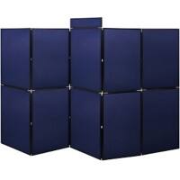 Bi-Office Exhibition System Floor Standing Display Board 10 Panel DSP332610 Felt 3000 x 1800mm Blue
