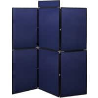 Bi-Office Exhibition System Display Board Floor Standing 6 Panels Felt 1800 x 1800 mm Blue