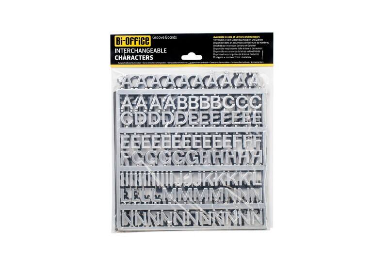 Bi-Office Interchangeable Characters Silver 19 mm