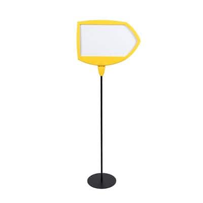 Bi Office Safety Arrow Floor Sign Magnetic Drywipe Yellow
