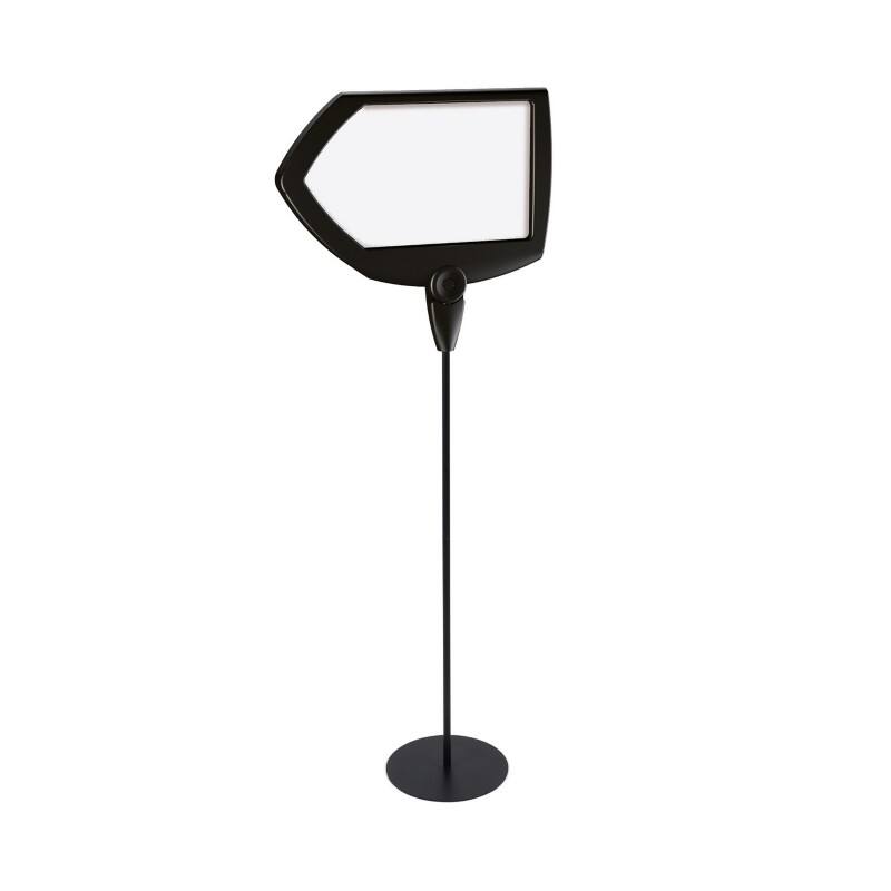 Bi-Office Floor Sign 40 x 110 cm Black Octogonal